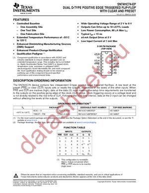 SN74HC74MPWREP datasheet  